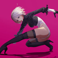 This is a pixiv picture whose title is 2b.