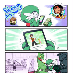 This is a pixiv picture whose title is ポケマスでユウキを引いたサーナイト.