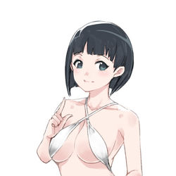 This is a pixiv picture whose title is 桐ヶ谷直葉.