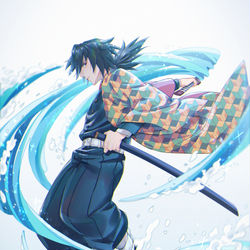 This is a pixiv picture whose title is 鬼滅の刃.