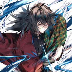 This is a pixiv picture whose title is 義勇.