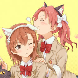 This is a pixiv picture whose title is みこくろ.
