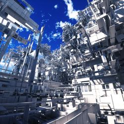 This is a pixiv picture whose title is 空想アパート.