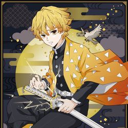 This is a pixiv picture whose title is 我妻善逸.