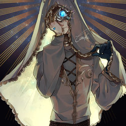 This is a pixiv picture whose title is 月相.