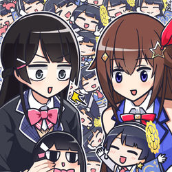 This is a pixiv picture whose title is ミトとカエデらくがき.