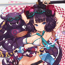 This is a pixiv picture whose title is 葛飾北斎(水着).
