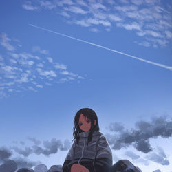 This is a pixiv picture whose title is 夏がおわる.