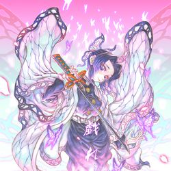 This is a pixiv picture whose title is 戯 れ ノ 蝶.