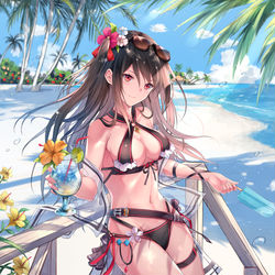 This is a pixiv picture whose title is 🍹.