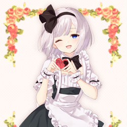 This is a pixiv picture whose title is メイド妖夢.