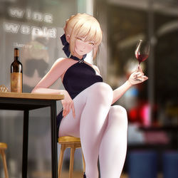 This is a pixiv picture whose title is Saber.
