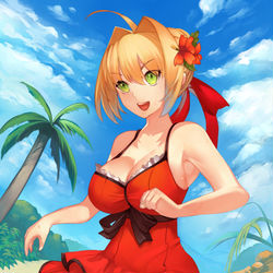This is a pixiv picture whose title is ネロちゃま水着.