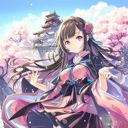 This is a pixiv picture whose title is 戦国大戦TCG 双『お市の方』.