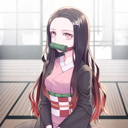 This is a pixiv picture whose title is 禰豆子.