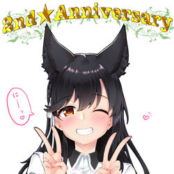This is a pixiv picture whose title is 2周年おめでとう！.