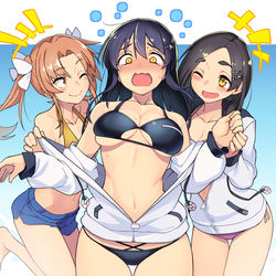 This is a pixiv picture whose title is 陽炎型でイチャイチャ.