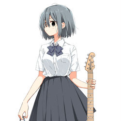 This is a pixiv picture whose title is ライブの準備をする女子高生.