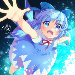 This is a pixiv picture whose title is 湖上の氷精.