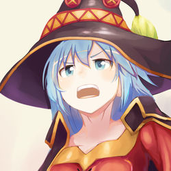 This is a pixiv picture whose title is あんた達が好きなめぐみんの格好したんだからこっち見なさいよ！.