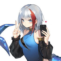 This is a pixiv picture whose title is selfie.