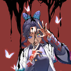 This is a pixiv picture whose title is 胡蝶 しのぶ.