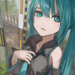 This is a pixiv picture whose title is 発熱ミク.