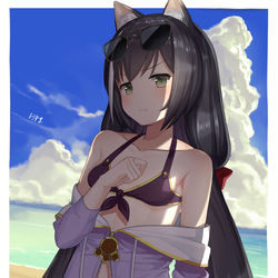 This is a pixiv picture whose title is キャルちゃんと夏休み.