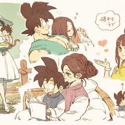 This is a pixiv picture whose title is 悟チチ色々.