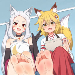 This is a pixiv picture whose title is Senko & Shiro | 仙狐 & シロ.