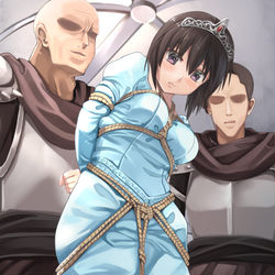 This is a pixiv picture whose title is 拘束娘（亡国の姫）.