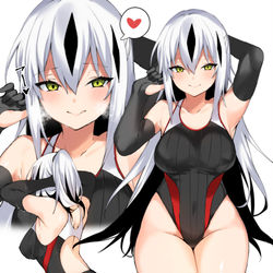 This is a pixiv picture whose title is 競泳水着景虎さん.
