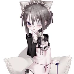 This is a pixiv picture whose title is 葉一（猫耳メイド）.