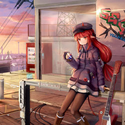 This is a pixiv picture whose title is Sunset.