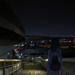 This is a pixiv picture whose title is 夜はそのまなざしの先に流れる.