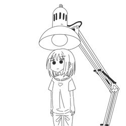 This is a pixiv picture whose title is 電気スタンド.