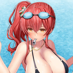 This is a pixiv picture whose title is ザラ[水辺の出逢い].
