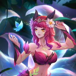 This is a pixiv picture whose title is Elderwood Ahri.