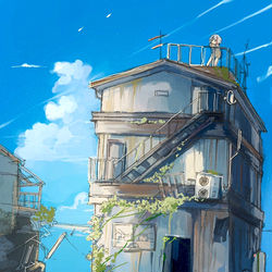 This is a pixiv picture whose title is 拠点地区.