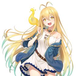 This is a pixiv picture whose title is 優しさしか取り柄がない僕だけど、幻の超レアモンスターを助けたら懐.