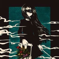 This is a pixiv picture whose title is 晩夏.