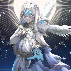 This is a pixiv picture whose title is 月相.