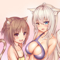 This is a pixiv picture whose title is アズキとココナツ | Azuki and Coconut!.
