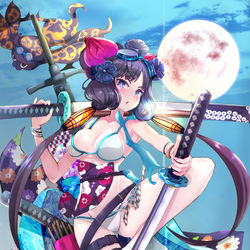 This is a pixiv picture whose title is 水着北斎ちゃん.