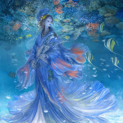 This is a pixiv picture whose title is 人禦姫.