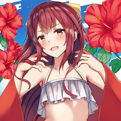 This is a pixiv picture whose title is 神風型と海デート！！.