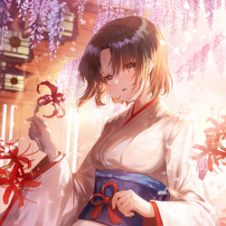 This is a pixiv picture whose title is 両儀 式.