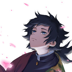 This is a pixiv picture whose title is 冨岡 義勇.