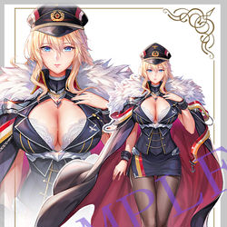 This is a pixiv picture whose title is [俾斯麦×枪呆].