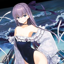 This is a pixiv picture whose title is 水着メルトリリス.